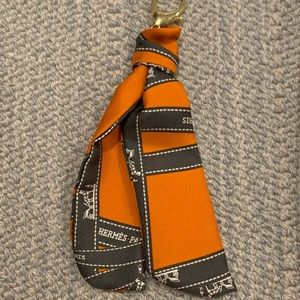 NWT Hermès scarf bag charm